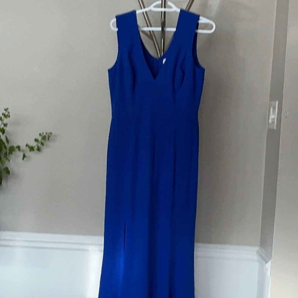 Elegant Blue Sleeveless Dress